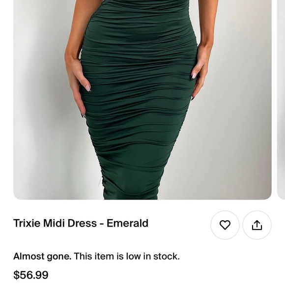That’s So Fetch US - Trixie Midi Dress - Emerald - Picture 2 of 10